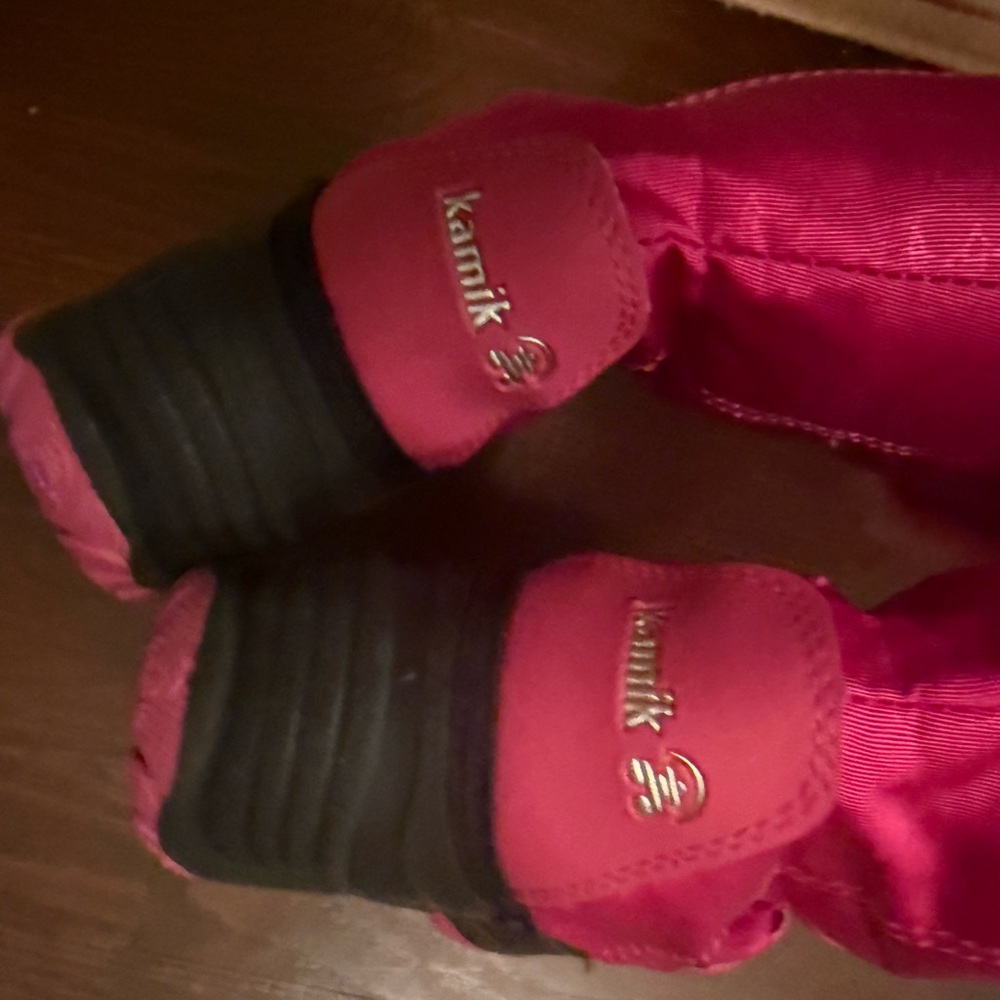 Kamik Red and Black Snow Boots